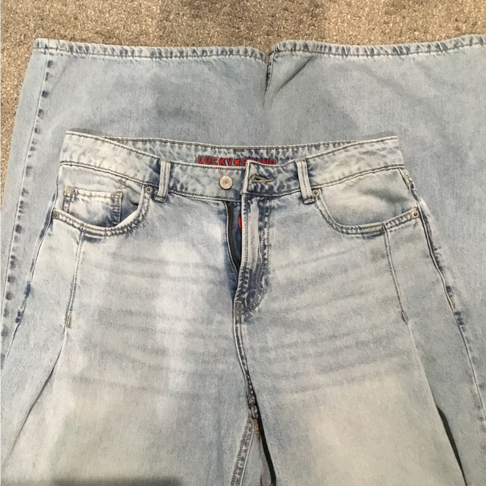 Lucky brand pleated palazzo wide leg jeans - Picture 14 of 16